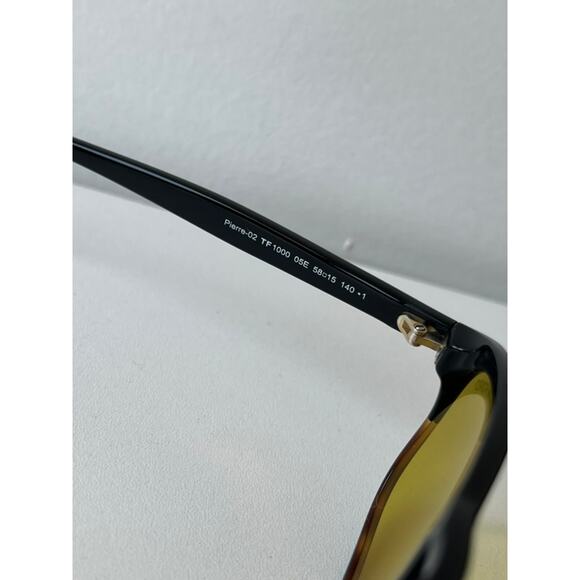 NEW Tom Ford Pierre FT1000 Aviator Sunglasses Black Havana - Picture 8 of 9